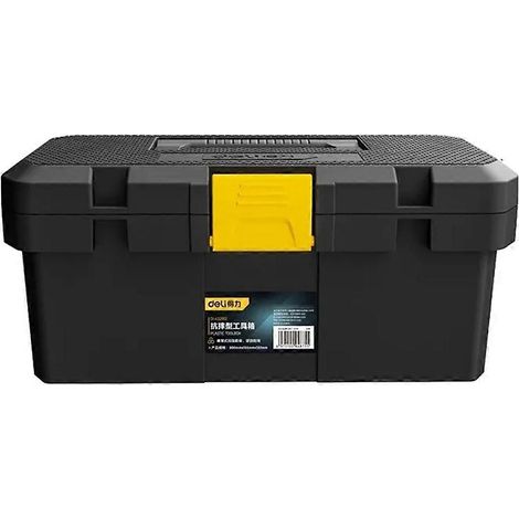 Coffret à outils Deli grande capacité de 12 pouces, coffret à outils portable multifonctionnel pour électriciens, conception antivol, boîtes de rangement - JBMEDIA (1/4)