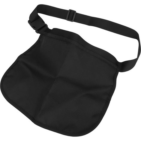 Schwarzer Tennisballhalter aus Oxford-Gewebe, verstellbare Netzgürteltasche, ideal für Tennis, Golf, Radfahren und Laufen. (1/5)