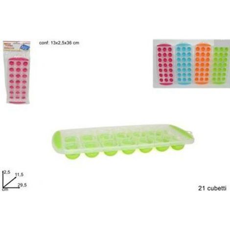 Trade Shop - EISWÜRFELFORMEN 21 FARBIGE SILIKON-EISWÜRFEL GESCHENKIDEE -
