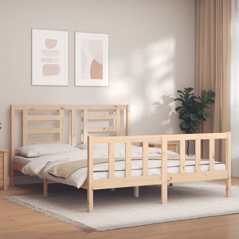 Massivholzbett ohne Matratze 160x200 cm Kiefernholz