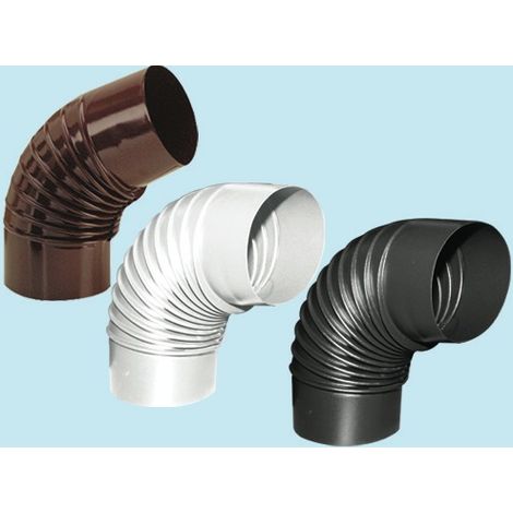 1PZ GOMITO 45 PORCELLANATO STUFE LEGNA MARRONE "ALA SMALTO CLASSIC" mm100 (1/4)
