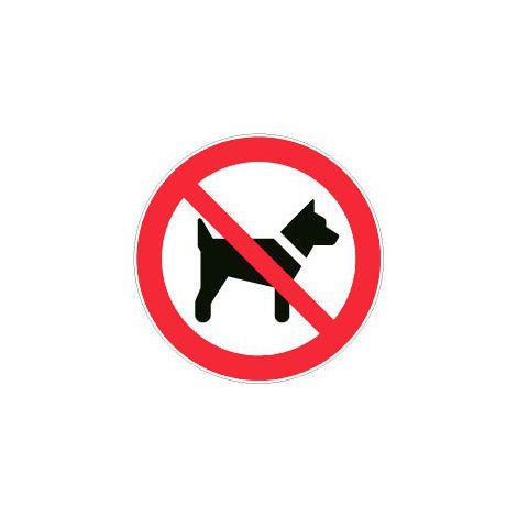 Panneau Interdit aux chiens - Rigide Ø80mm - 4020525