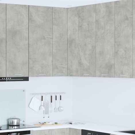 Hängeschrank Betongrau und Weiß 57 x 57 x 100 cm Holzwerkstoff
