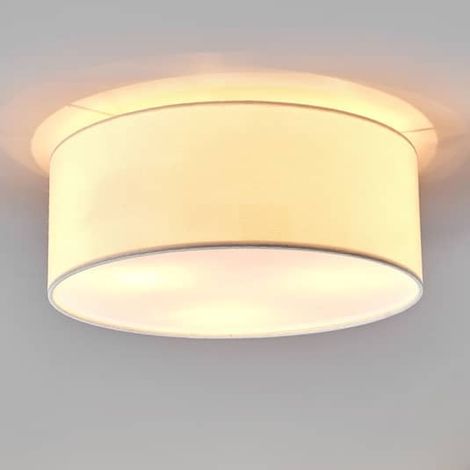 [NEUWERTIG] B-Ware Lindby Weiße Stoffdeckenlampe Henrika Deckenlampe Deko-Wohnzimmerleuchte E14 (1/2)