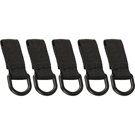 5PCS Molle Attachements de Sangles, Mousqueton Tactique Molle D Type Portable pour Suspendre des Bouteilles d'eau des Clés ou d'autres Petits Articles (1/5)