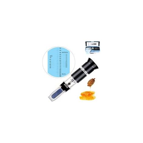 High-Precision Professional Honey Refractometer, 58-90% Brix, 10-33% Water, Stainless Steel, 15.5cm (1/5)