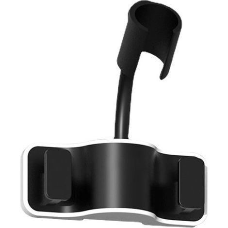 Support de pommeau de douche noir, créatif et ajustable à 360° (1 pièce), avec panneau perforé pour salle de bain.