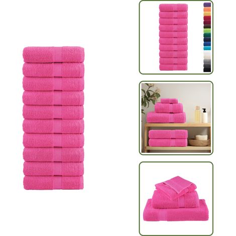 Premium-Seiftücher SOLUND 10 Stk. Rosa 30x30 cm 600 g/m² - Baumwolle - Rosa Handtücher - Küchenhandtücher - Gesichtshandtücher - Sporttücher (1/5)