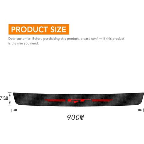 (1 pièce pour coffre) Protection de seuil de porte de voiture en fibre de carbone,autocollant anti-rayures pour KIA GT gtline,logo,protection de seuil de porte de coffre,bandes de protection de pare-c (1/3)