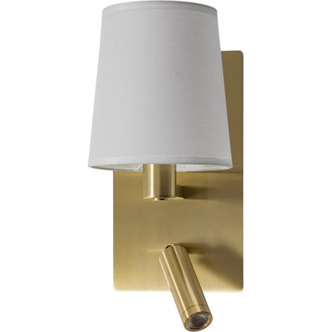 Lindby Lámpara de pared 'Aiden' en Dorado Textura, Tela, Tejido, Seda
