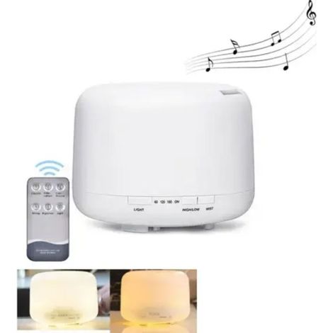Diffuseur d'arômes aux huiles essentielles, 500 ml, télécommande, silencieux, idéal pour la chambre.