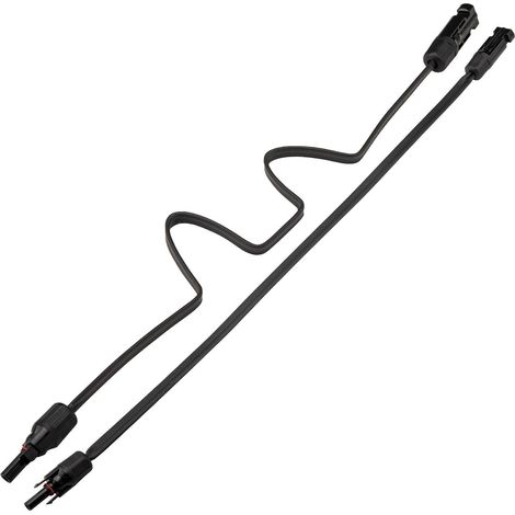 Câble Passe-Fenêtre Panneau Solaire 0,5 m Lot de 2  Câble 4 mm²,Passage sans perçage,Installation facile,Compatible 2,5-6 mm²,Étanchéité IP67,Souple et ultra plat (1/5)
