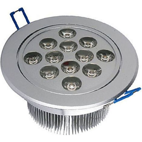 LED-Spot 3W 5W 7W 9W 12W 15W 18W Einbauleuchte mit Federmechanismus für warm- und kaltweißes Licht, 12 Watt