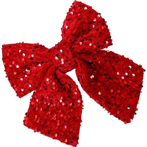 Décors de nœud papillon de noël élégants, ensemble de-Rouge
