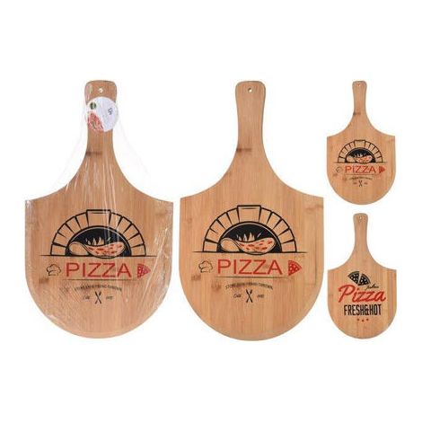 TABLA PIZZA BAMBÚ 53X50CM SURTIDA