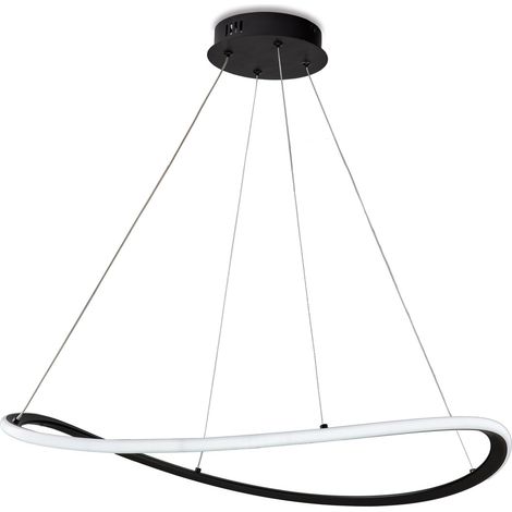 Sospensione Moderna Darwin Plastica Nera Led 40W Dimmerabile 3000-4000-6000K (1/2)