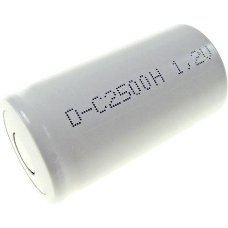 Mexcel -SC2500H Batteria ricaricabile speciale 1/2 Torcia (C) adatto alle alte temperature, Flat Top NiCd 1.2 V 2500 mA