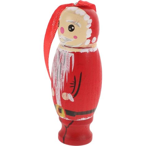 Décoration De Noël Bois à Suspendre Ornements De Père Noël Décoration De Vacances Forme Classique Couleurs Vives Et Maison (1/5)