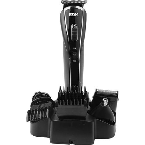 Set Machine Coupe Cheveux Sans Fils Avec 5 In 1 Rechargeable 10w 4,5x18x4,2cm Edm (1/3)