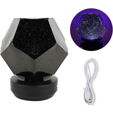 Lampe de projection ciel étoilé coloré, alimentée par USB, cadeau d'anniversaire ou de Saint-Valentin, bleu (1/5)