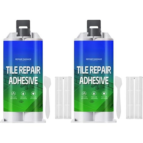Bath Repair Kit, 2 x Ceramic Tile and Sink Repair Kit, Tile Repair Paste, Tile Repair Kit, Acrylic and Enamel Bath Repair Kits, 100 g (1/5)