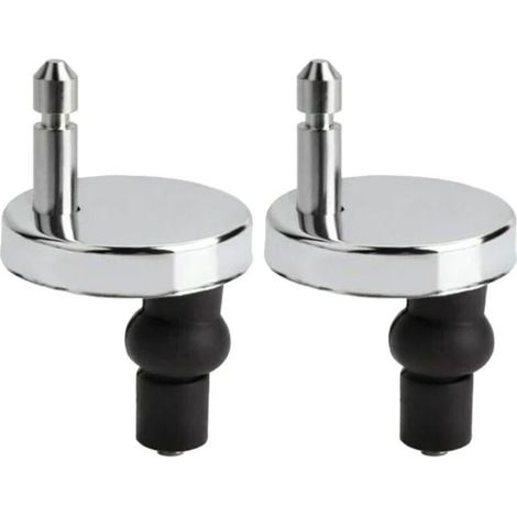 Lot de 2 fixations abattant WC – Acier inoxydable et caoutchouc – Résistance à la rouille – Installation rapide et facile (1/5)
