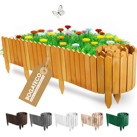Rollborder Bogateco Bois brun clair 20x200 cm Bordure de Jardin (1/4)
