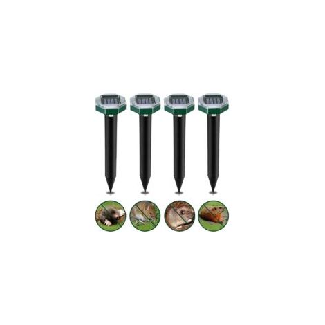 Répulsif taupe solaire lot de 4 – Vibration et ultrasons – IP65 étanche – Protection jusqu'à 4000 pieds² – Écologique et sans produits chimiques (1/3)