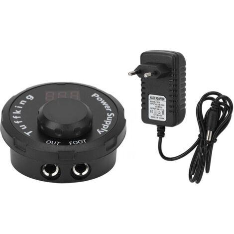 Alimentation Tatouage LCD Réglable avec Lumière Colorée pour Machine à Tatouer 100‑240V Prise EU