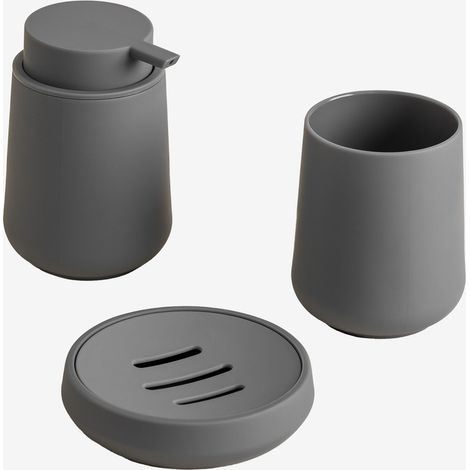 SKLUM Garanis Badezimmer-Set Grau Nickel