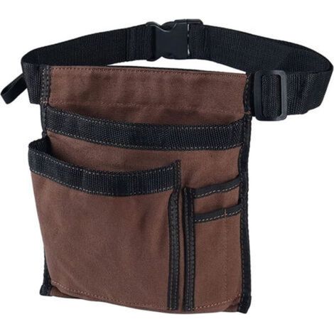 Werkzeuggürtel mit 5 Taschen für Herren, robustes Canvas-Gewebe, verstellbarer Gürtel, praktische Tasche für Ehemann, Vater, Sohn und Heimwerker (1/5)
