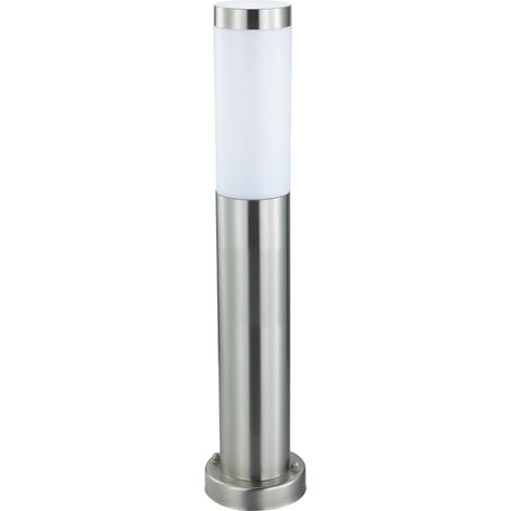 Potelet d'extérieur inox E27 60W – Hauteur 500 mm – IP44 pour protection contre projections d'eau – Éclairage LED 360° pour allées et jardins – Horoz Electric