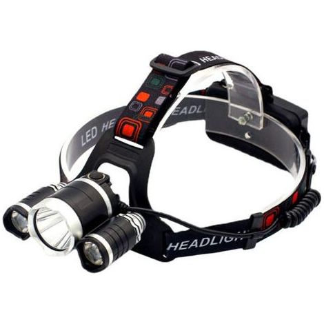 Superhelle, wiederaufladbare LED-Stirnlampe mit 3 Leuchtmodi, 4 Lichtstärken und 6000 Lumen für Laufen, Camping, Angeln, Radfahren oder Wandern (1/4)