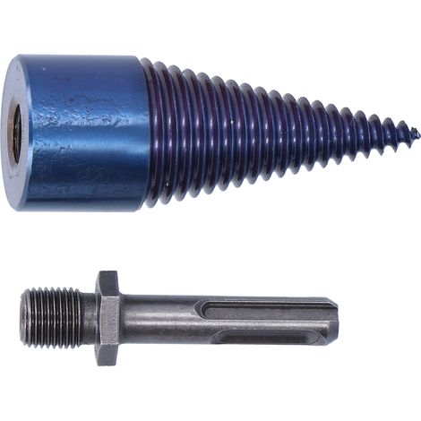 Perceuse à bois fend-bûches en acier rapide, cône de poinçonnage 32mm à tige ronde pour fendre le bois (1/5)