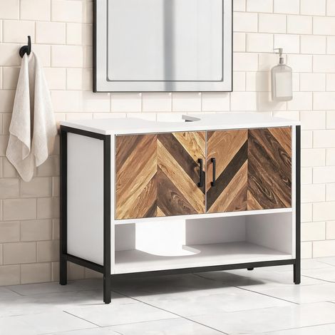 Meuble de salle de bain cream y Nogal 80 x 40 x 60 cm (1/5)