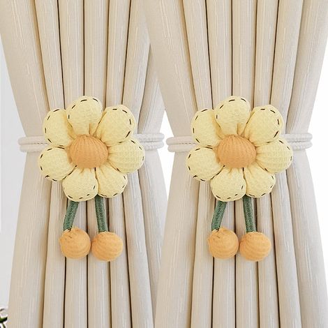 Babytrageclips mit Sonnenblumenmuster zur Dekoration des Kinderzimmers (2 Stück, weiß) (1/5)