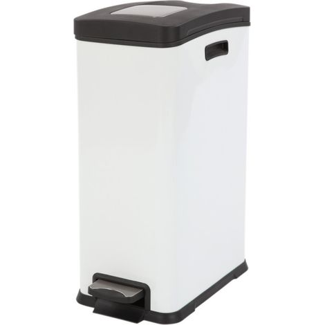 Poubelle à pédale EKO Rejoice 30L Blanc (1/3)