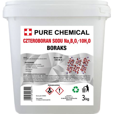 Borace Reiner - 3 kg - Soluzione ecologica - Multiuso - Repellente per i ragni