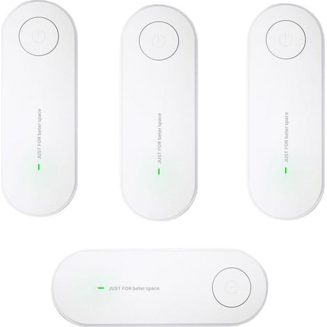 Générateur d'ions négatifs portable pour la maison, libération automatique d'anions, facile à utiliser, idéal pour les chambres, les bureaux, les toilettes, les garages et les petites pièces (lot de 4 (1/3)