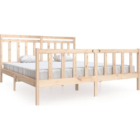 Maison Exclusive - Giroletto 180x200 cm Super King in Legno Massello (1/5)