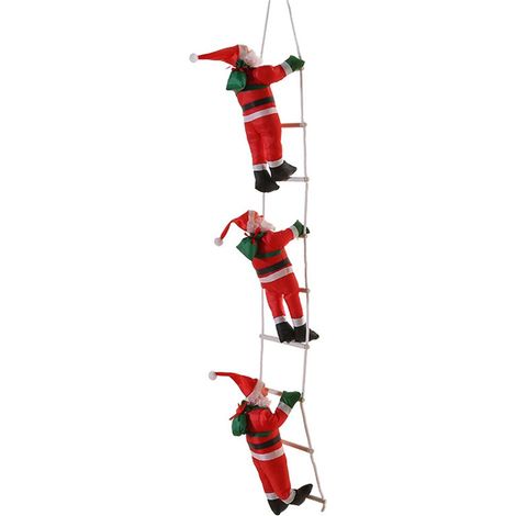 Weihnachtsmann-Treppenhaus-Baumschmuck-Anhänger für den Innen- und Außenbereich (1/5)