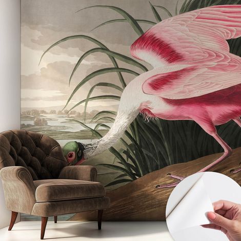 Selbstklebend Tapete - abwaschbar - Raumgestaltung Schlafzimmer Wohnzimmer Tapete Exotischer Vogel 250x250 cm (1/5)