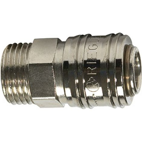 Riegler Schnellverschlusskuppl. NW 7,2 »connect line«, MS vern., G 1/4 AG (1/3)