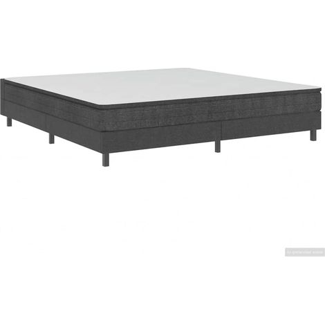 Maison Exclusive - Boxspring-Bettgestell Grau Stoff 180x200 cm