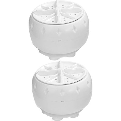 2 pièces Machine à Laver Portable Mini USB à Turbine Lave-linge Compact Intelligent pour Camping-car Appartement Voyage et Domicile Lavage Délicat pour Sous-vêtements (1/5)