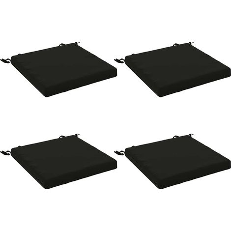 Coussins de siège 4 pièces SOEST 4 pc 100 % polyester Noir vidaXL