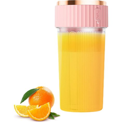 Mini mixeur portable Extracteur de jus rechargeable Blender pour milkshakes et smoothies Mini blender idéal pour les voyages - Rose (1/5)