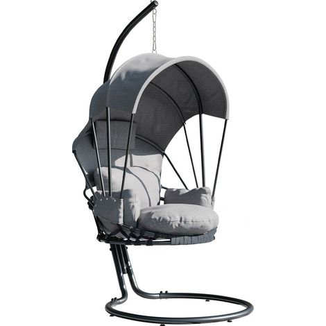 Chaise suspendu Comfivo Myrtus I , 198x100x136cm, Tissu, Métal