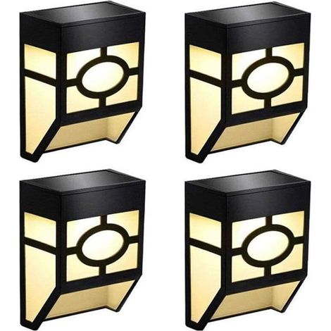 Waterproof Outdoor Solar Wall Light - Variable Color LED - Lighting for Garden, Fence, Yard, Garage, Stairs