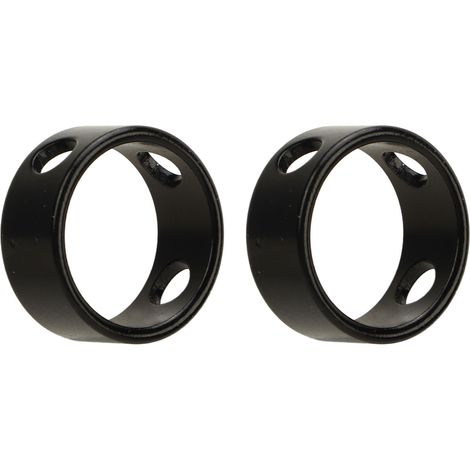 Lot de 10 tendeurs de câble ronds en alliage d'aluminium antidérapants et réglables pour tente, idéaux pour le camping et la randonnée (noir). (1/5)